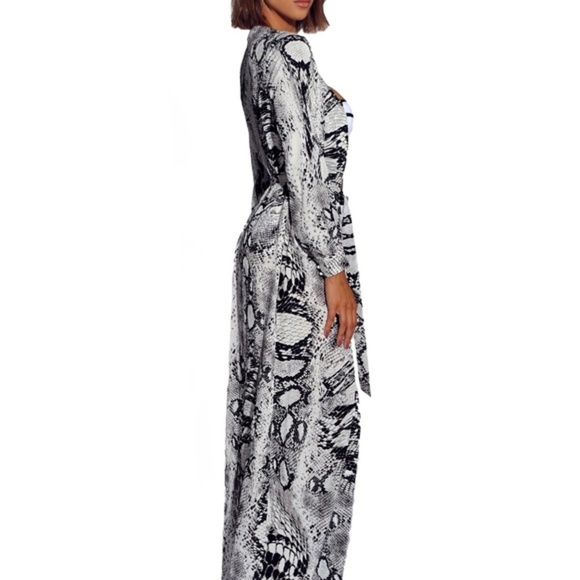 NWT - Python Snake Print Chiffon Kimono Duster - Picture 4 of 7